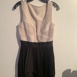 Elegant silk black cocktail dress from Bloomies